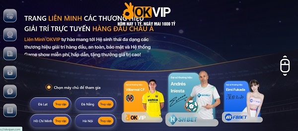 Bước 1 - Truy cập vào liên minh cá cược Okvip, chọn “Rút tiền”