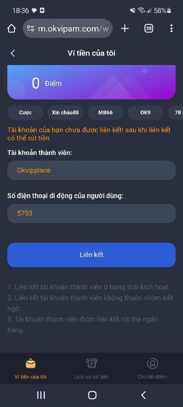 Lưu ý quan trọng giúp rút tiền Okvip thành công, không có lỗi